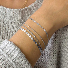 Load image into Gallery viewer, 4pcs/set 2019 New Bohemia Bracelet set Multilayer Gold Silver Color Coin Chain Bracelets For Women Foot Chain Anklets Jewelry
